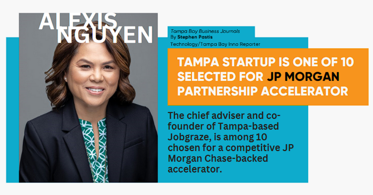 Tampa Startup Is One Of 10 Selected For Jp Morgan Partnership Accelerator